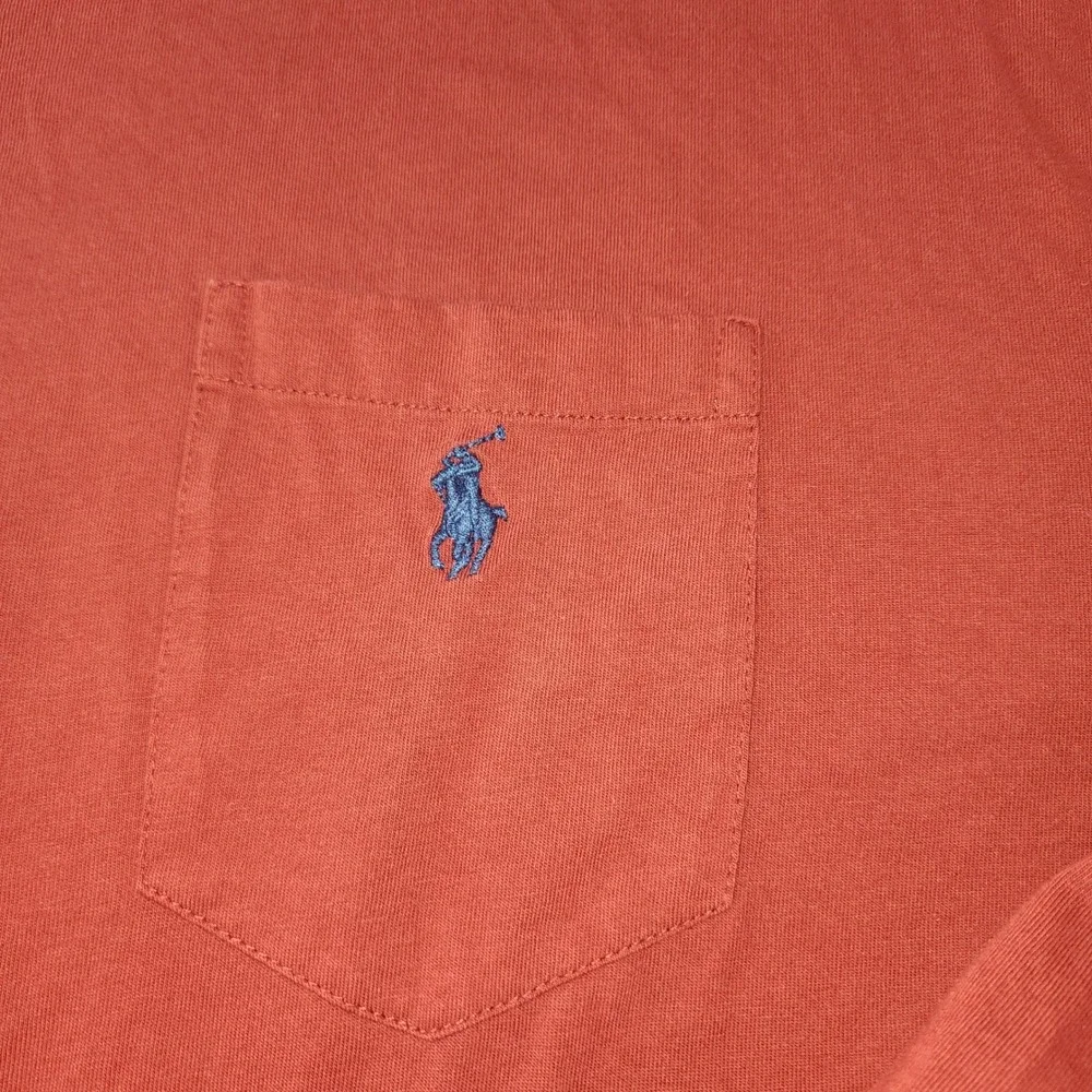 Polo Ralph Lauren Mens XL Red Long Sleeve Pocket T-Shirt Classic Fit Cotton Logo